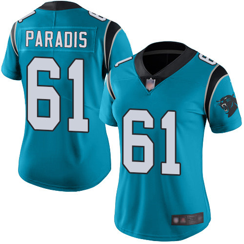 Carolina Panthers Limited Blue Women Matt Paradis Alternate Jersey NFL Football 61 Vapor Untouchable